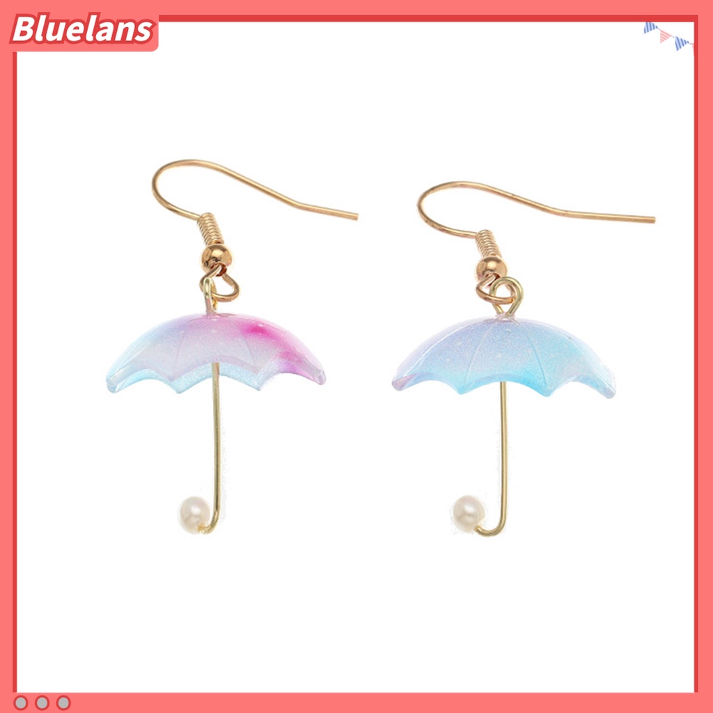 1 Pasang Anting Kait Wanita Bentuk Payung Warna Kontras Untuk Pernikahan