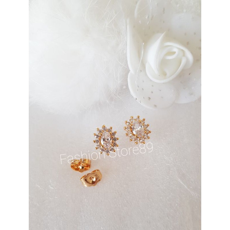 Anting Import Full permata Xuping Anting Tusuk permata Zircon emas xuping fashion bestseller