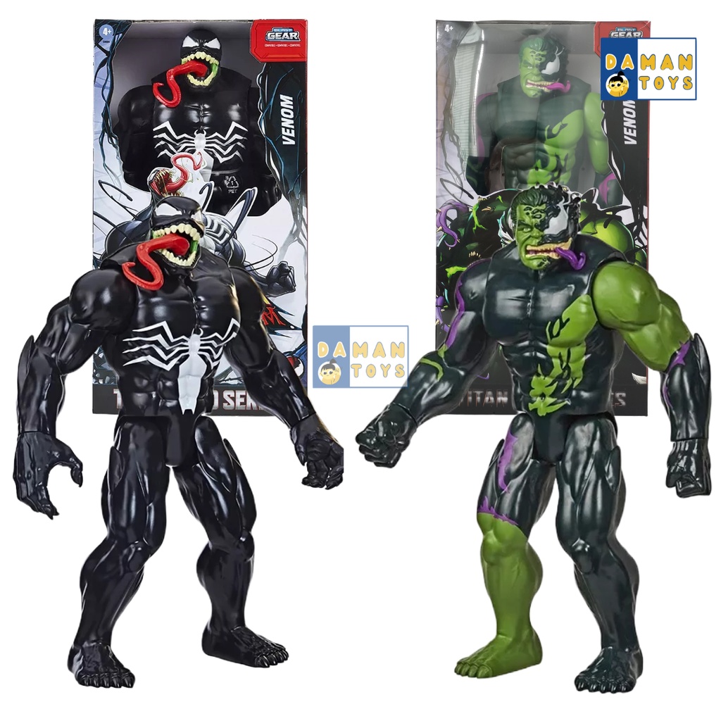 Action Figure Marvel Spiderman Maximum Venom Venomized Hulk Titan Heroes