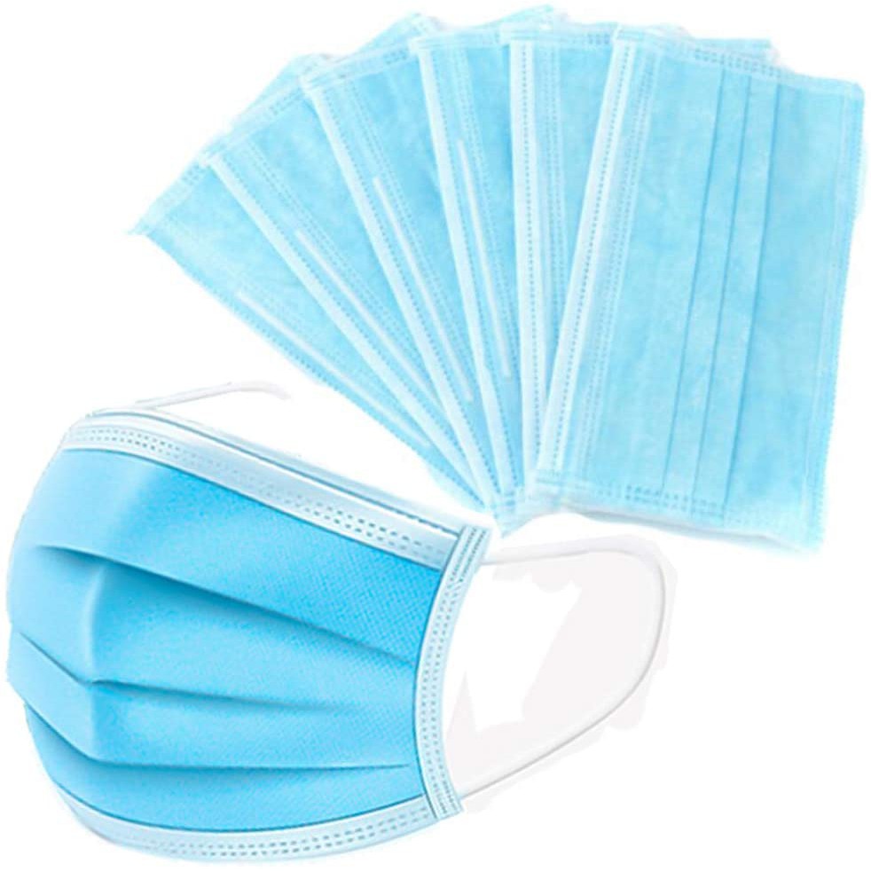 [50 pcs] MASKER 3 PLY PERBOX isi 50pcs - DISPOSABLE PROTECTIVE MASK 3ply - EARLOOP 50 pc