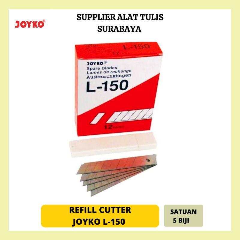 

REFILL ISI 5 CUTTER / PEMOTONG JOYKO L - 150 / L150 ORIGINAL PISAU BESAR
