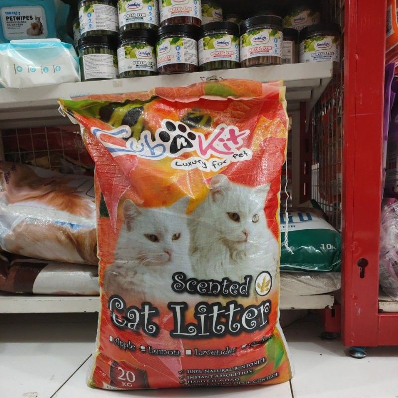 PASIR KUCING GUMPAL WANGI 20KG 20 KG/PASIR CUBNKIT 20 kg PASIR CUB N KIT 20kg/CAT