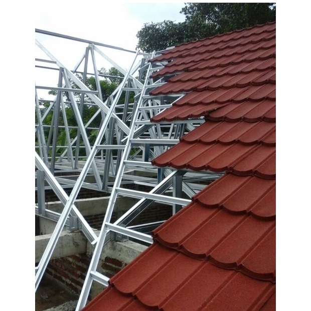 pemasangan atap bajaringan/kap