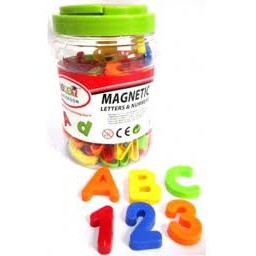 MAGNET TOPLES MAGNETIC LETTER AND NUMBER BESAR 78 PCS / MAINAN ANAK