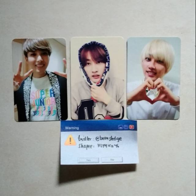 Ryeowook Eunhyuk Photocard from Super Junior Album