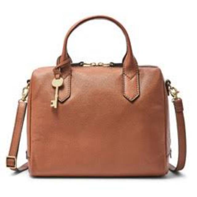 fossil fiona satchel medium brown