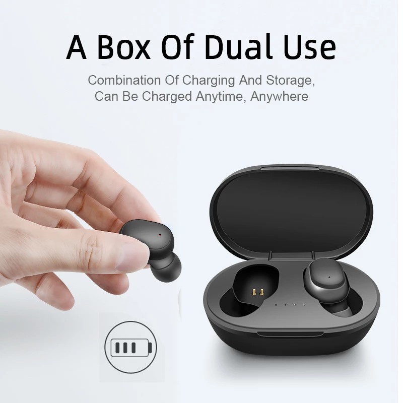 (COD)A6S PRO TWS Headset Bluetooth 5.0 Earphone Wireless Stereo Mini Earbuds Peredam Kebisingan With Mic