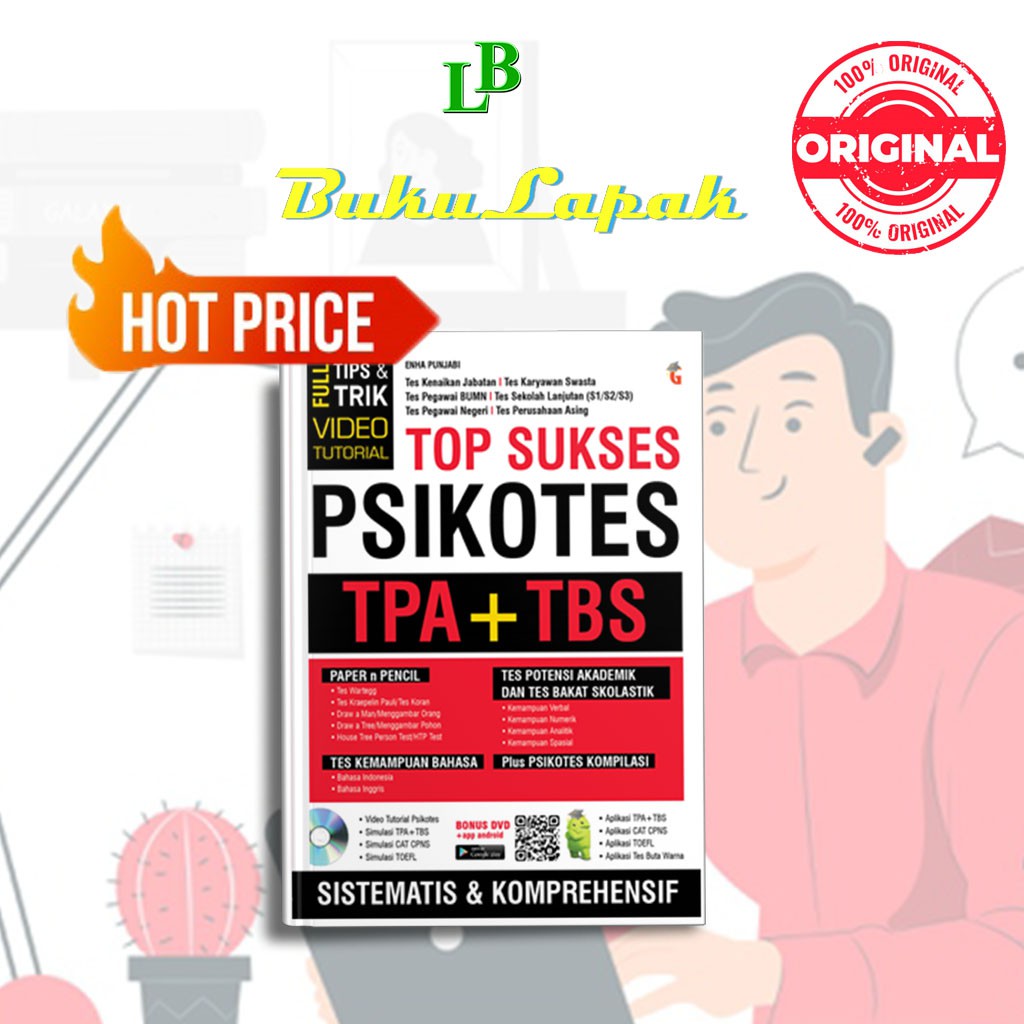 

BUKU TPA PSIKOTES TOP SUKSES PSIKOTES TPA + TBS