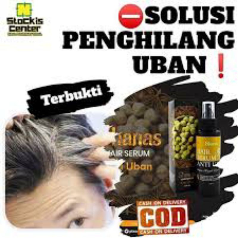 Penghilang Uban Permanen Di Usia Muda Shanas Hair Serum Anti Uban Nasa -  Minyak Kemiri Penghitam Ra