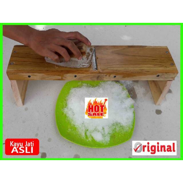 ALAT SERUT ES BATU/ES KEPAL TERMURAH DARI KAYU JATI