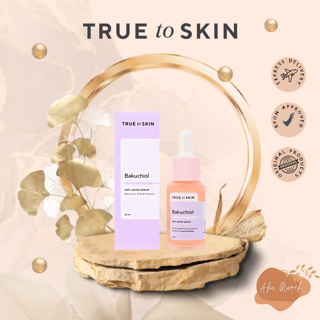 ✨ AKU MURAH ✨True To Skin Serum Original BPOM Niacinamide, Bakuchiol, Hyaluronic, Antioxidant