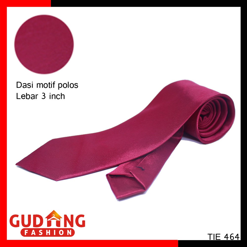 Dasi Panjang Polos 100% Silk Ukuran Medium - Lebar 3&quot; (COMB)