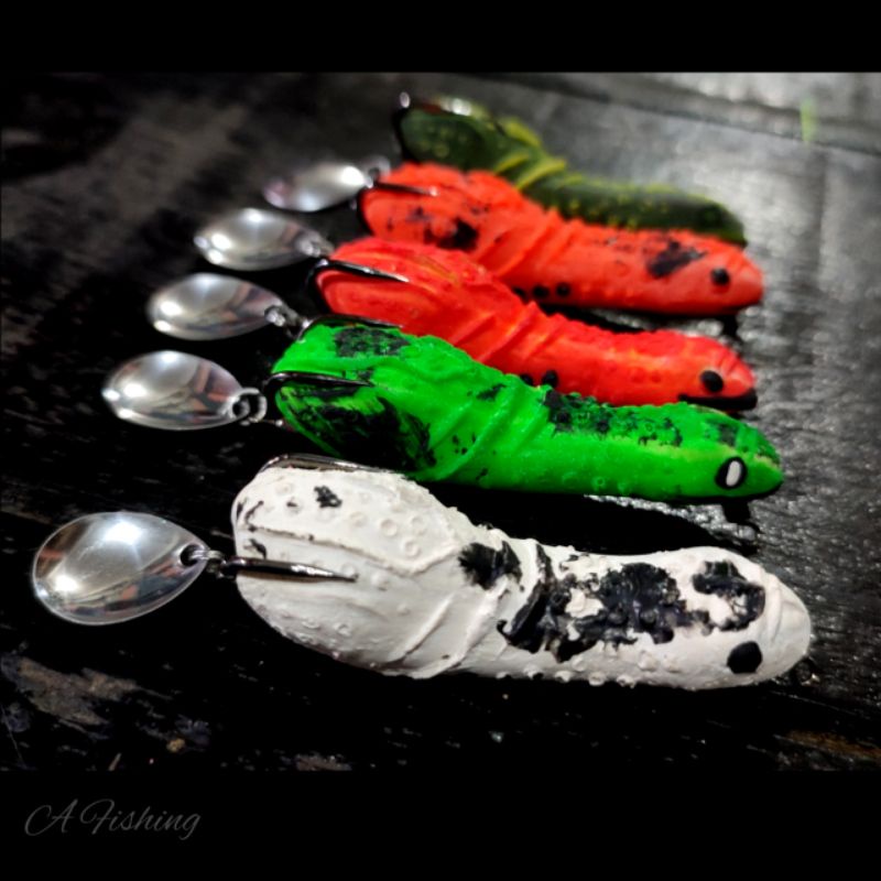 SOFT FROG 3D SLIM 6CM MELAS LURE I UMPAN CASTING IKAN GABUS DAN TOMAN HARUAN