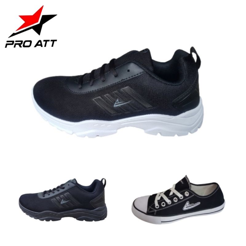 Sepatu Hitam Polos/PRO ATT MCL 670/PRO ATT/Sepatu Sekolah/Sepatu Kerja/PRO ATT Hitam/Sepatu Hitam/SN