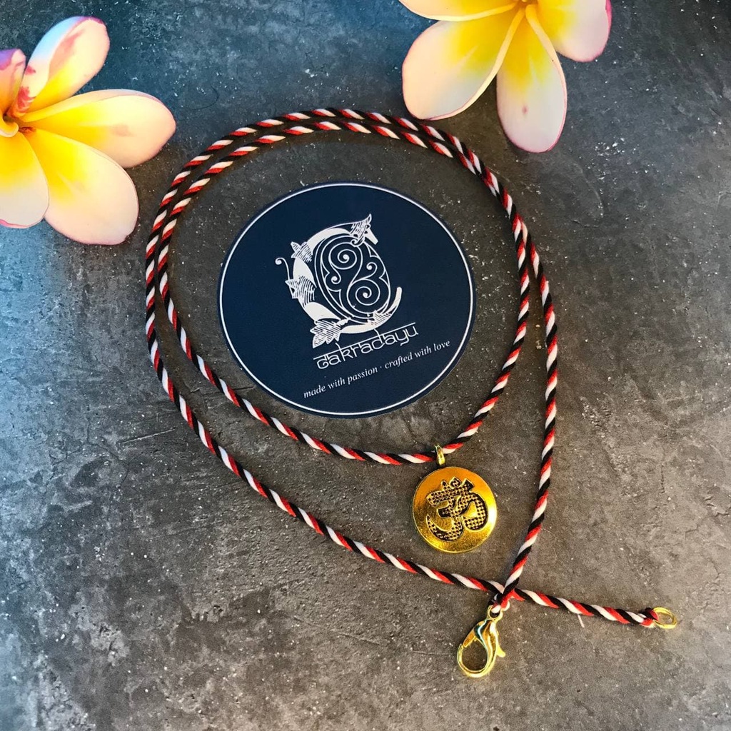 Kalung Tridatu Liontin Ongkara Omkara Gold Emas khas Bali Original