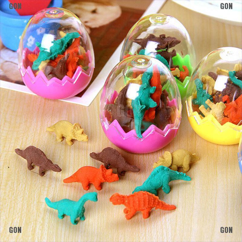 GON 8x Funny Dinosaurs Egg Pencil Rubber Eraser Students Office Stationery Gift Toys