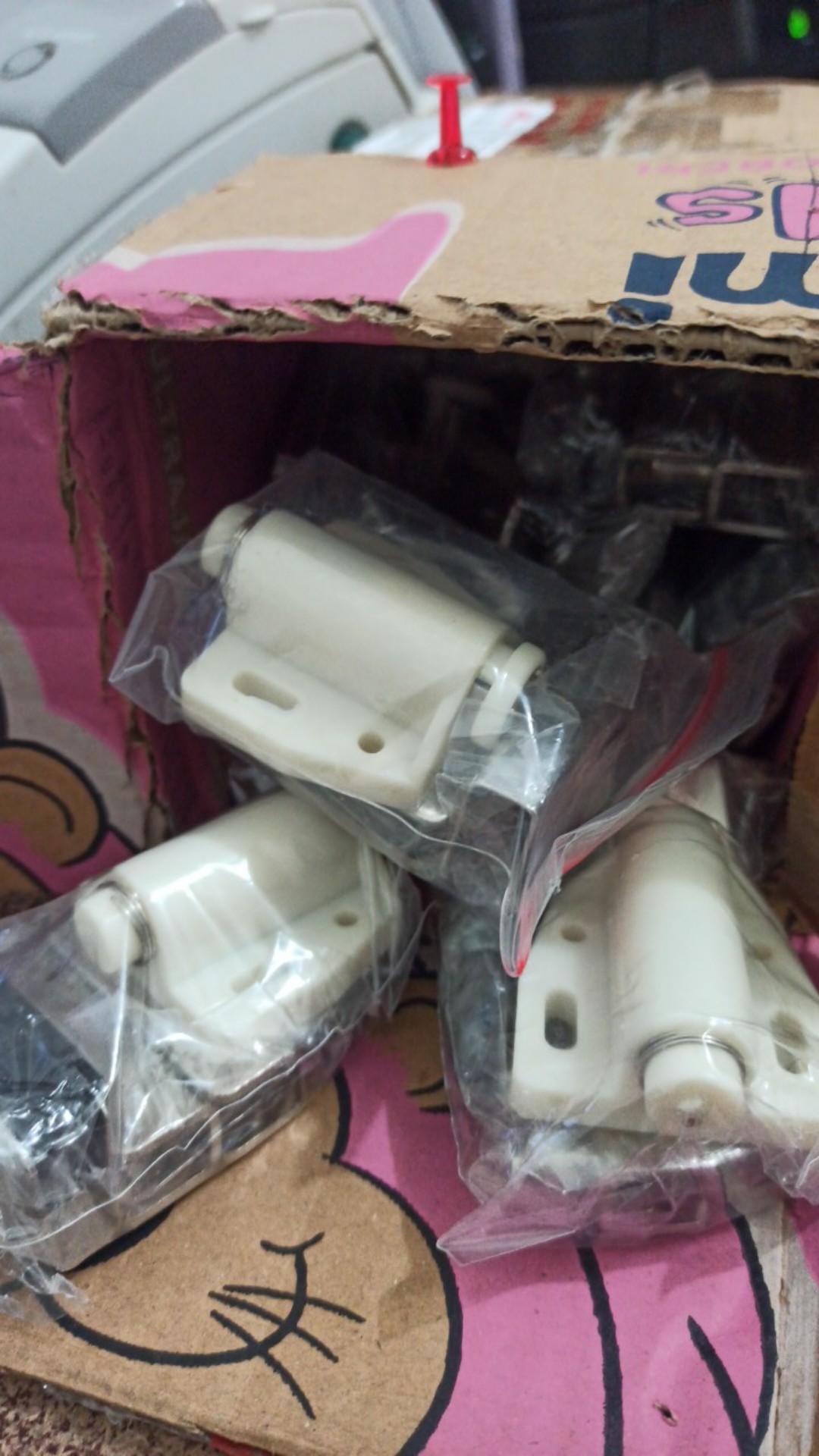 Engsel Kaca Jepit Pivot Single Komplit +push +magnit (glass Hinge)