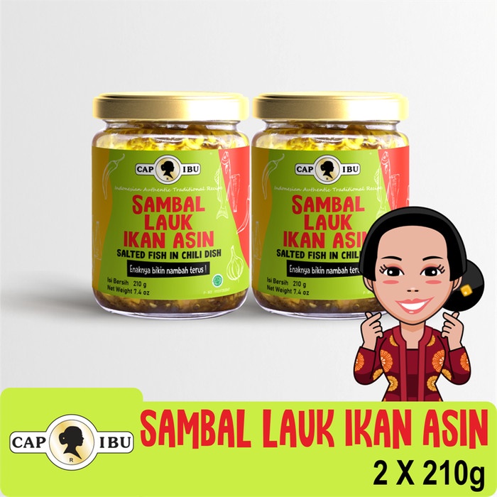 

Jual Cap Ibu Sambal Lauk Ikan Asin Twin Pack 2 Pcs