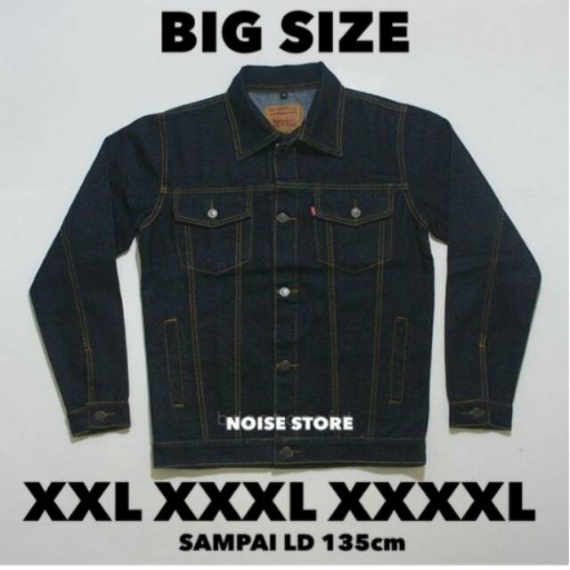 Jaket Jeans Blue Black Big Size Premium