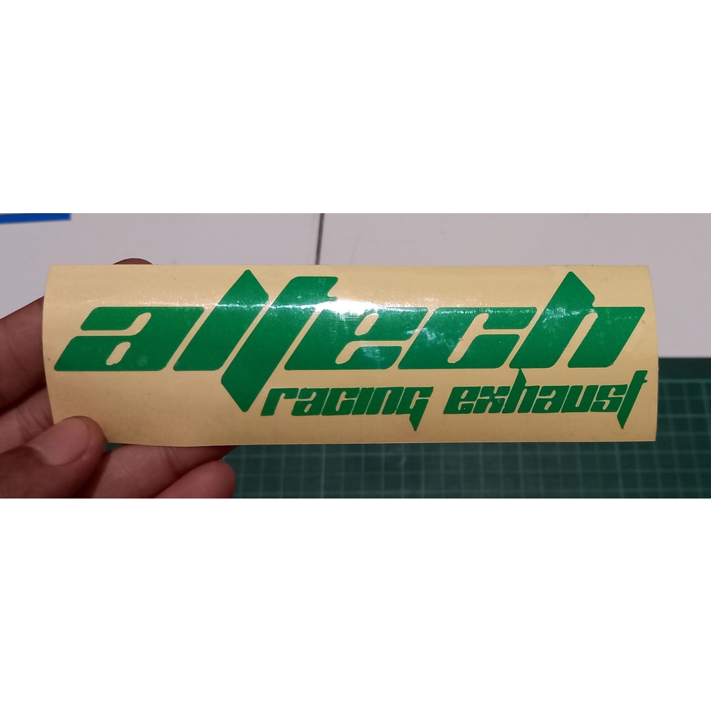 CUTTING STICKER STIKER ALTECH KNALPOT RX KING / BAHAN PREMIUM-HIJAU