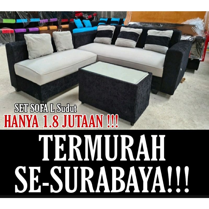 PROMO SET SOFA L PUTUS / SOFA SUDUT L (TANPA MEJA)