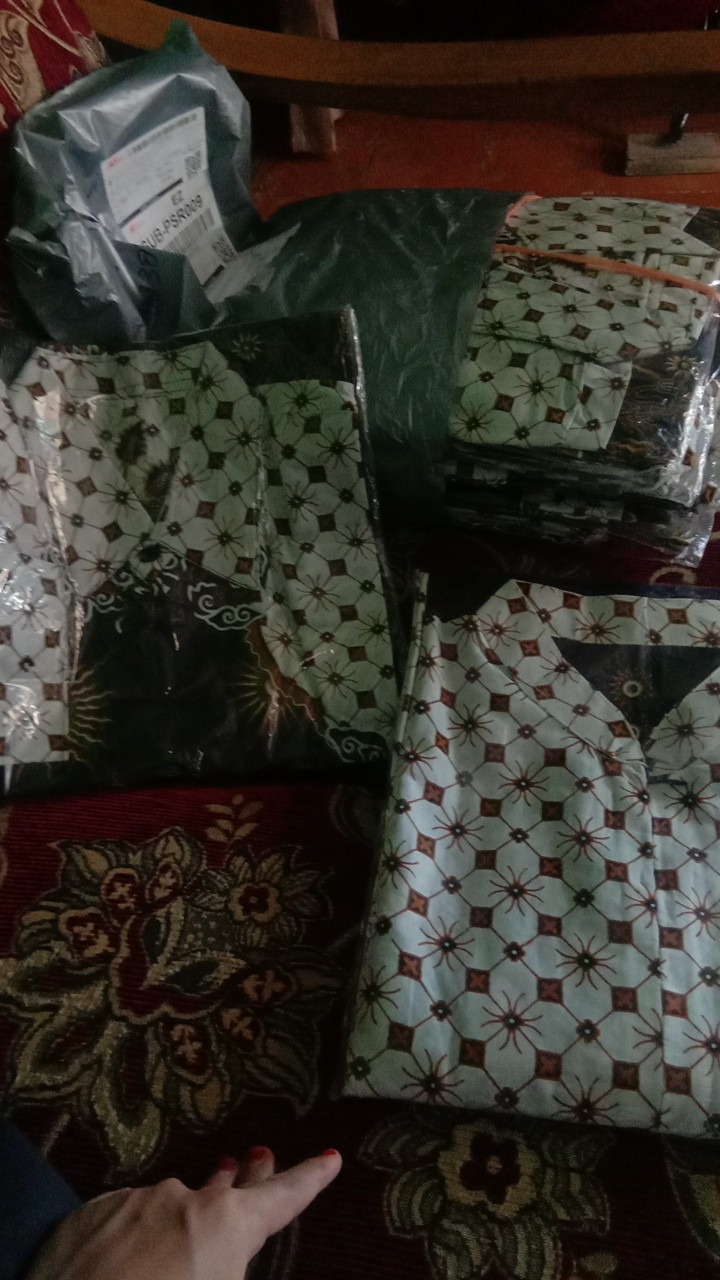 (couple Keluarga) Batik Couple Keluarga Ayah Ibu & Anak Motif Wayang