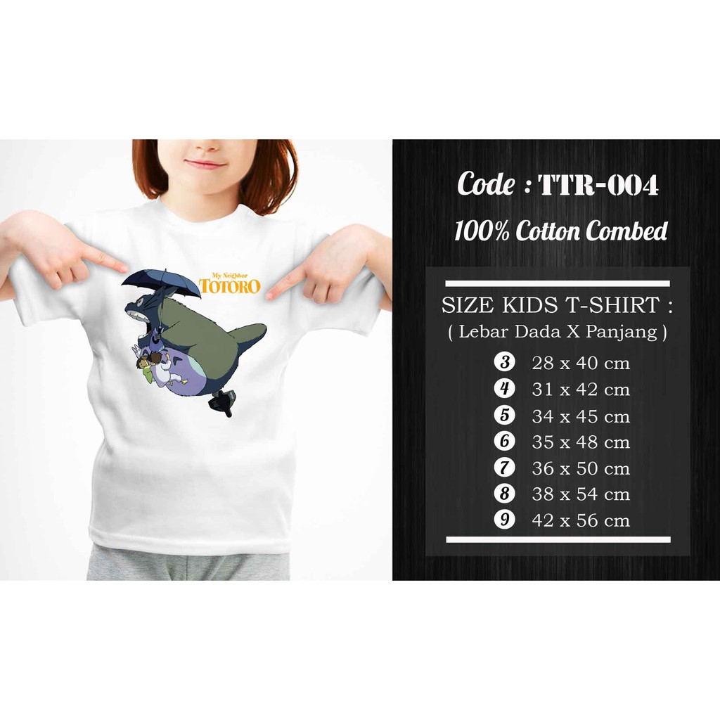 [FREE NAMA!!] Kaos Anak &amp; Family Totoro 100% COTTON PREMIUM