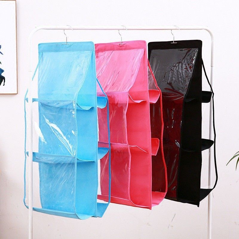 Rak Tas Gantung 6 Sekat Bag Storage Organizer Tempat Penyimpanan Tas