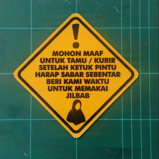 Stiker Muslimah Hijab Murah Mohon Tunggu Sticker Ukuran Besar COD