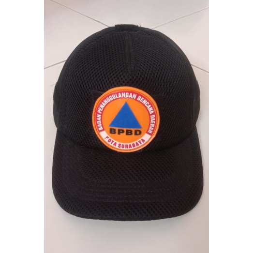 Topi BPBD jaring perekat