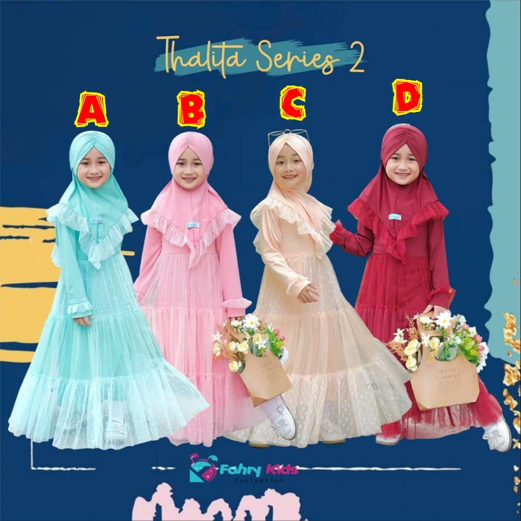 GAMIS ANAK TILE CANTIK THALITA USIA 3-7 TAHUN