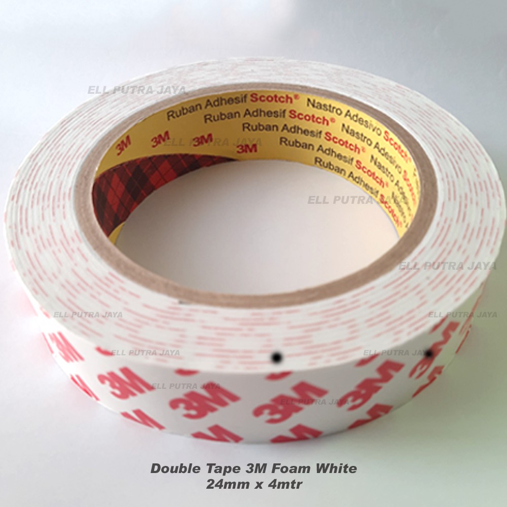 Double Tape 3M foam Putih 24mm x 4mtr