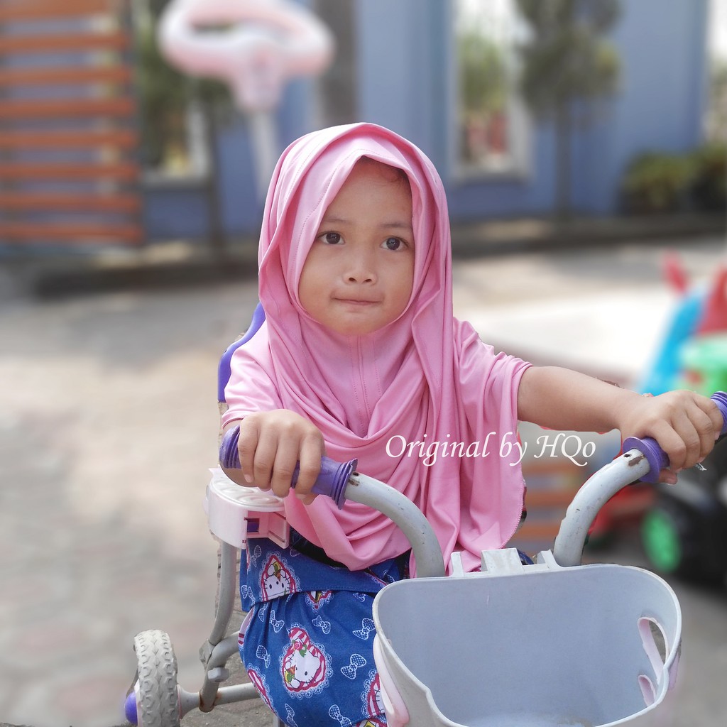 HQo Kerudung Anak Bayi / Jilbab Anak Lucu / Hijab Anak / Pashmina Anak / Pasmina Anak / Pink