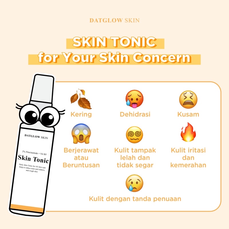 ✨Up Your Look✨ Skin tonic, ex glowing toner 60ml Datglowskin datlow skin toner jerawat