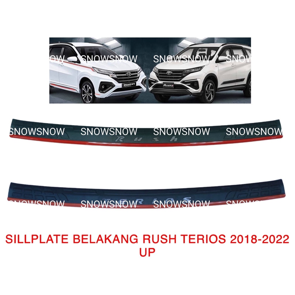 Sillplate Belakang All New Rush Terios 2018 2022 UP Sporty Merah