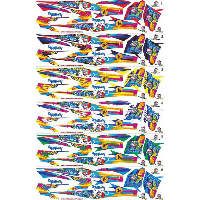 Striping variasi jupiter z burhan Doraemon sapu