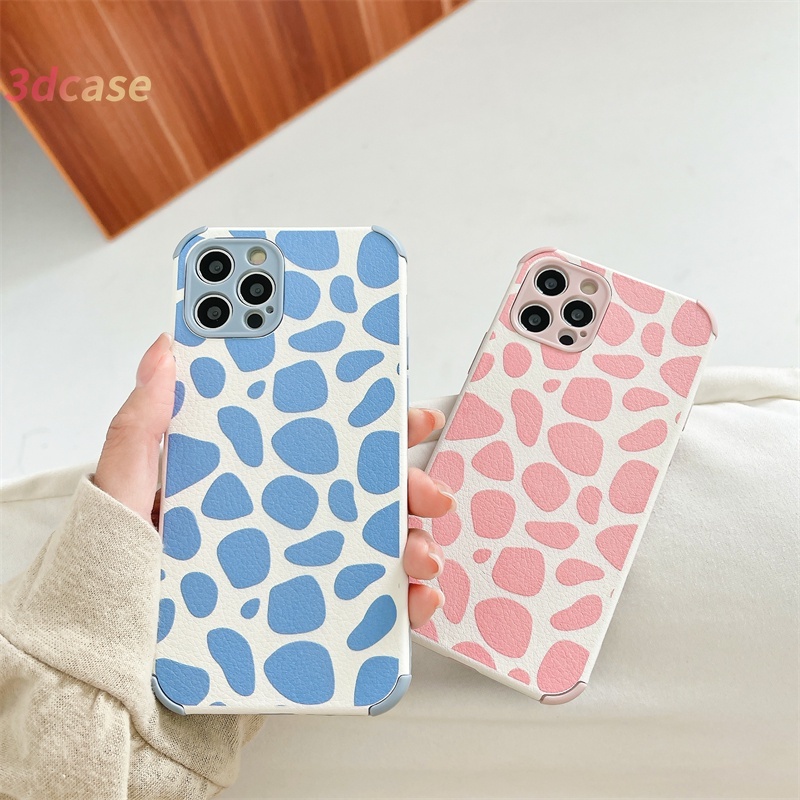 Case POCO X3 NFC X3 PRO M3 Xiaomi Redmi 9 9C NFC 9A 9i 9T 9 PRO Power 10X POCO M2 PRO POCO X3 NFC X3 PRO M3 Redmi Note 9 8 10 10S 9 PRO MAX 9S A15 A15S A54 New Colorful Pink Bule Leopard Print Camera Lens Protection Lamb Skin Leather Soft TPU Case