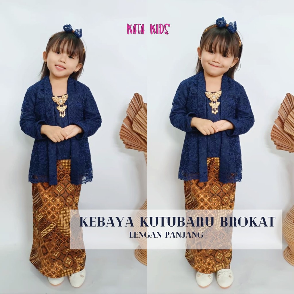 Kebaya Kutubaru Brokat Panjang Original By Kata Kids