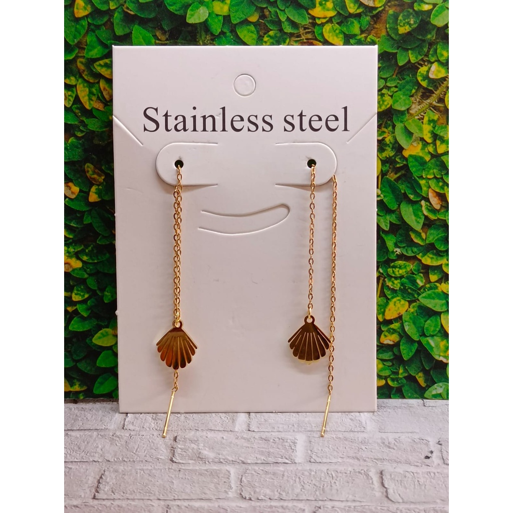 Anting-Anting Panjang Rumbai Wanita, Zirkon Bertatahkan Mikro Berlian Flash Motif korea