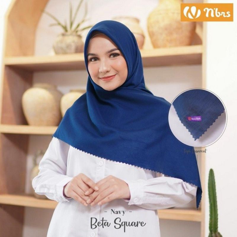 NIBRAS HIJAB BETA SQUARE / VOAL LASER CUT / HIJAB SEGIEMPAT LASER CUT / JILBAB SEGIEMPAT LASER CUT