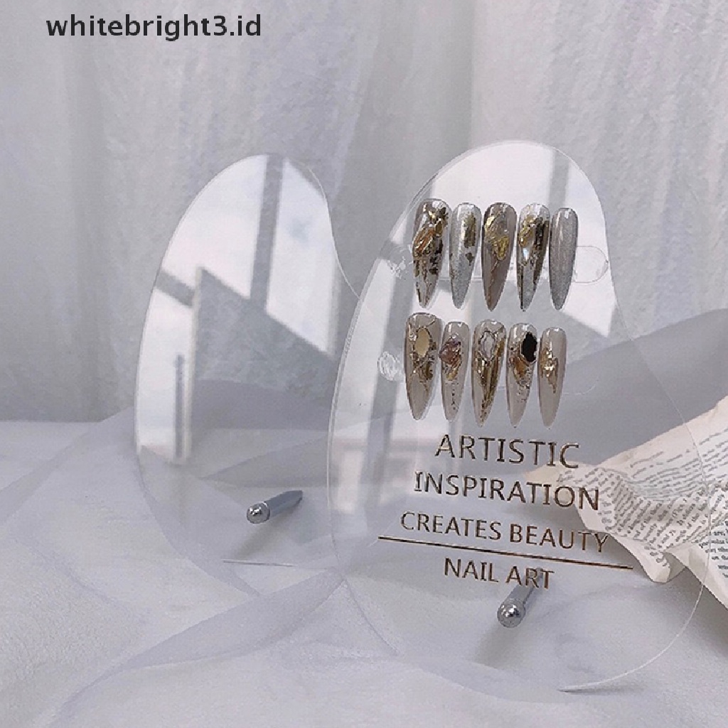 {whitebright3.id} Irregular Acrylic Nail Art False Tips Display Board Shelf Display Stand Manicure ,