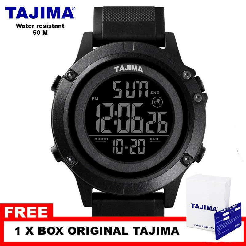 Jam Tangan Pria Tajima Digital 9502 Tahan Air 50 Meter Original