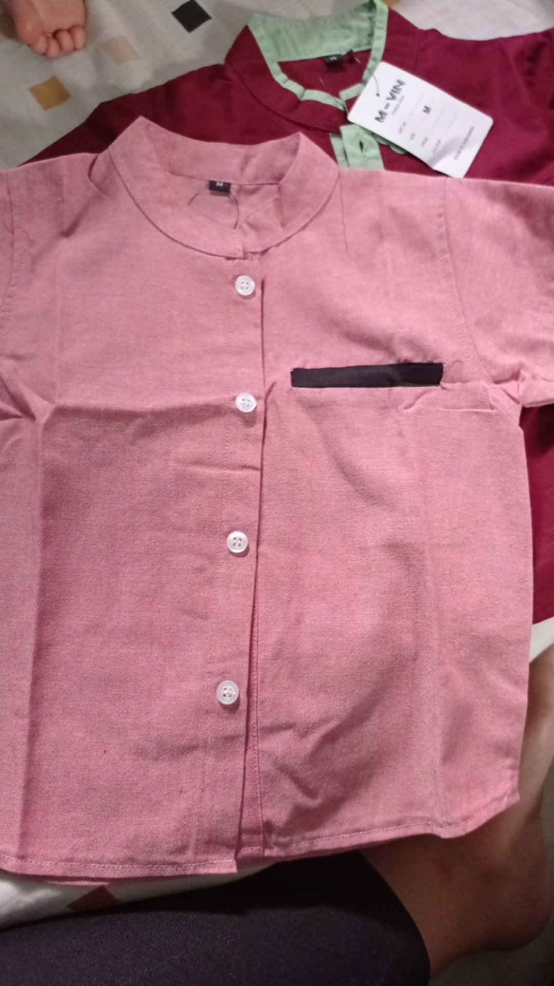 Kemeja Anak Oxford - Kemeja Lengan Panjang - Kemeja Polos Anak  1-9tahun Mvin