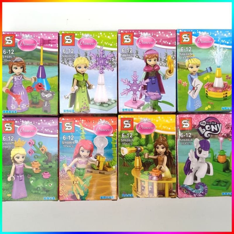 lego princess mainan anak perempuan cewek toy bagus dan murah 1 SET ISI 8