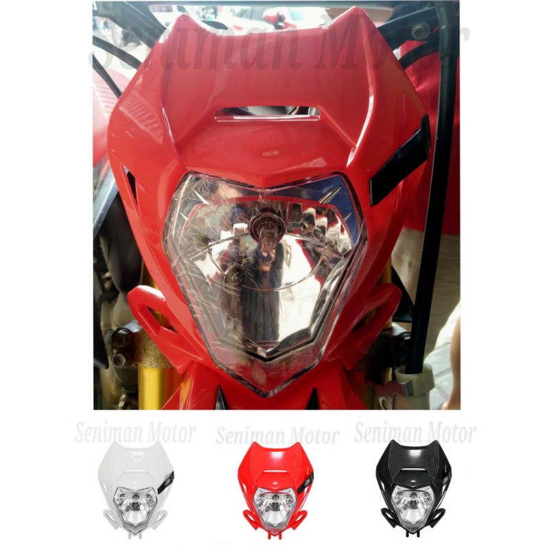 Headlamp BETA 250 RR Refrlektor BETA 250 Lampu Depan Beta Batok Lampu Beta KLX DT CRF WR Trail