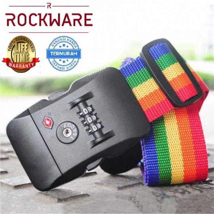 ROCKWARE Luggage Strap Lock 3 Digit PIN with TSA Lock