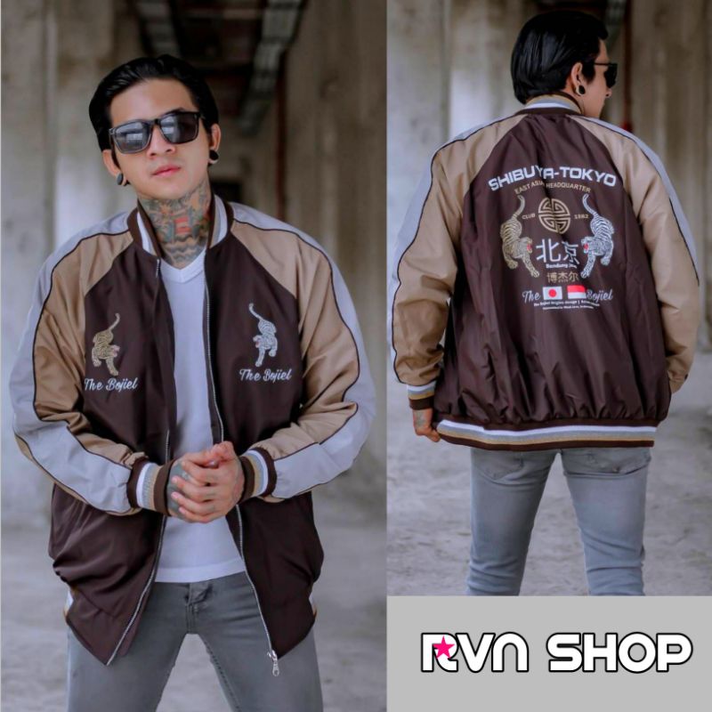 THE BOJIEL ORIGINAL Jaket Pria Sukajan Tiger Japan Bomber Terbaru