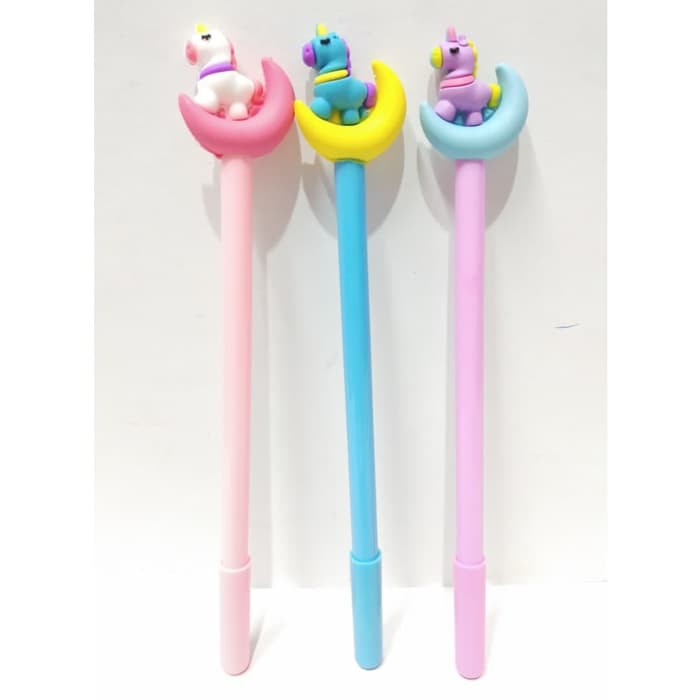 

Pulpen Bolpen Kepala Unicorn Alat Tulis Gel Hitam 0.5 mm Tipe D -