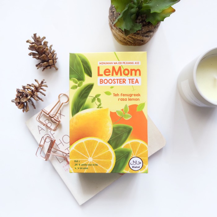 LEMOM BOOSTER TEA / PELANCAR ASI TERBUAT DARI FENUGREEK DAN HERBAL ALAMI