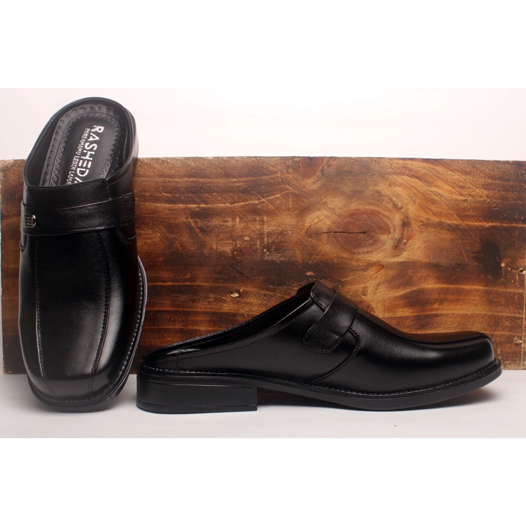 Sandal Sepatu Pria Kulit Asli Rasheda VL 02 Selop Tutong Bustong